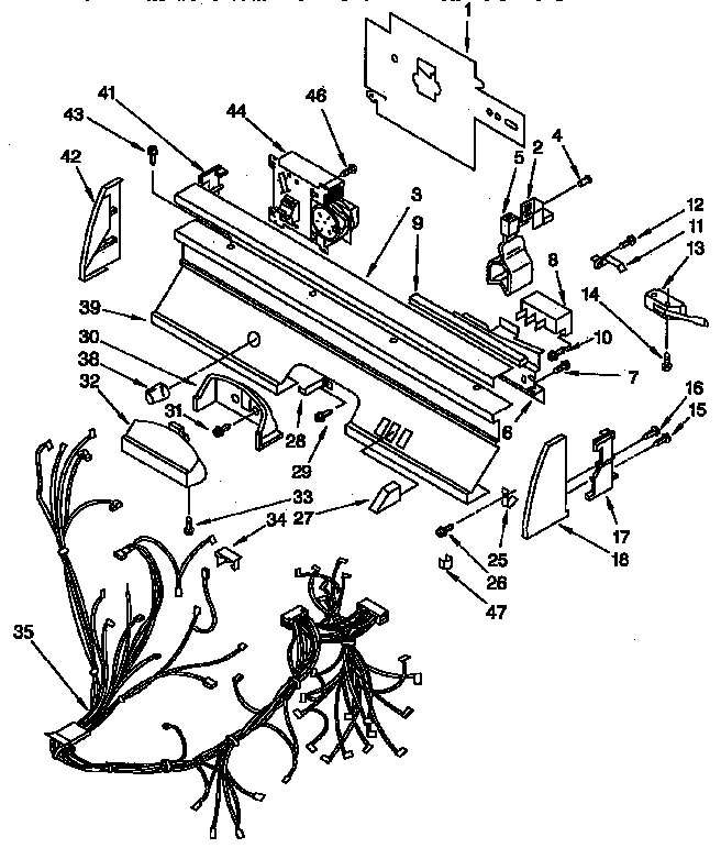 KitchenAid KUDD230YWH0 control panel diagram