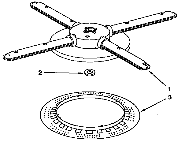 KitchenAid KUDD230YWH0 lower washarm and strainer diagram