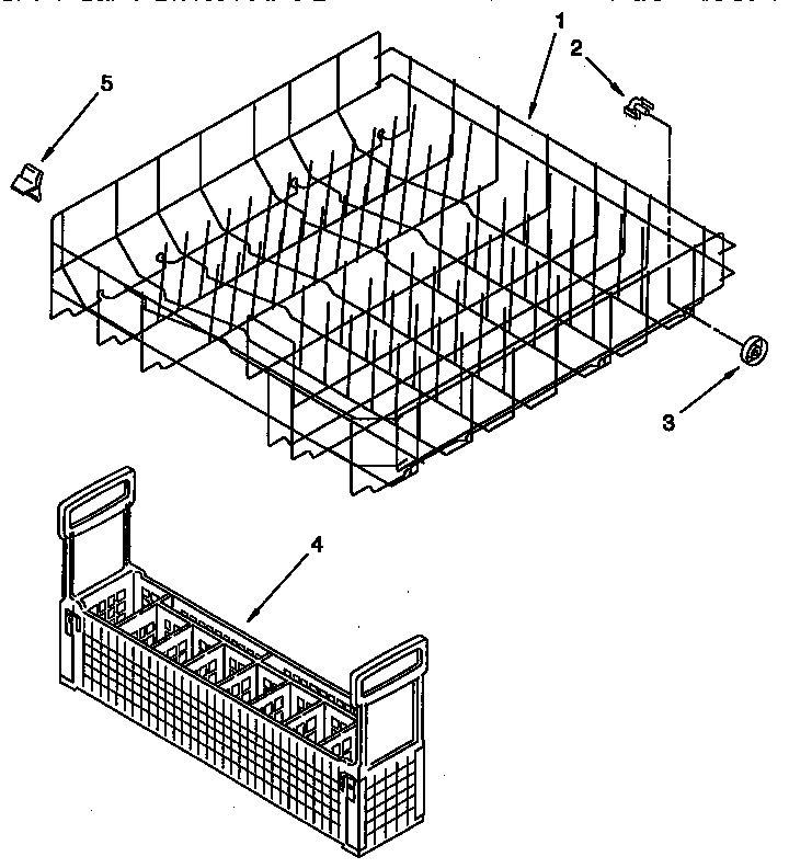 KitchenAid KUDD230YWH0 lower rack diagram