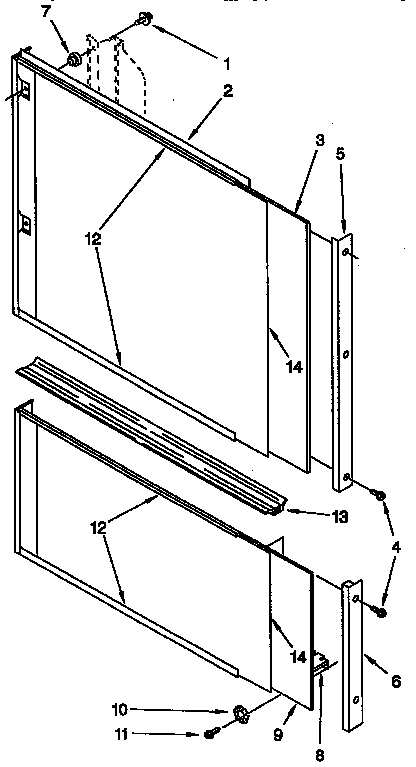 KitchenAid KUDS230Y1 door and panel diagram