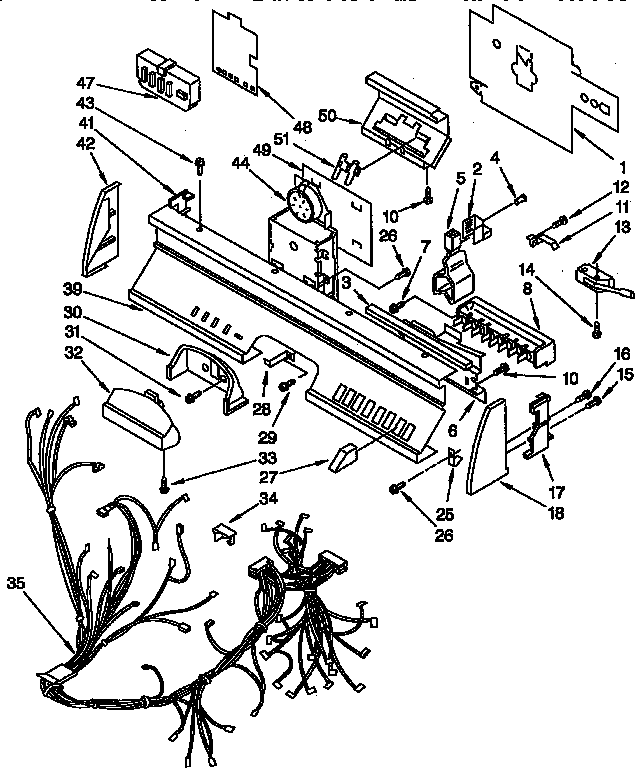 KitchenAid KUDS230Y1 control panel diagram