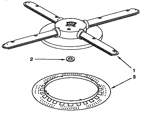 KitchenAid KUDS230Y1 lower washarm and strainer diagram