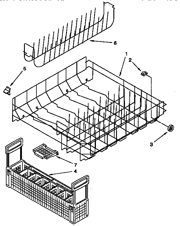 KitchenAid KUDS230Y1 lower rack diagram