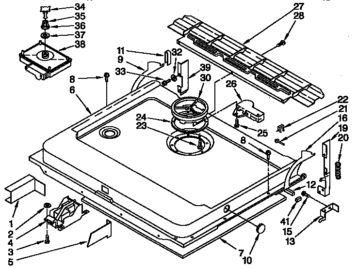 KitchenAid KUDS230Y1 door and latch diagram
