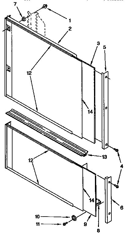 KitchenAid KUDP230Y0 door and panel diagram