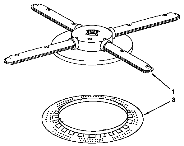 KitchenAid KUDP230Y0 lower washarm and strainer diagram