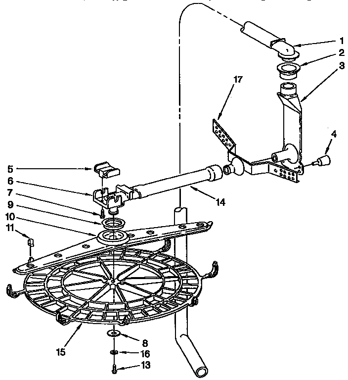 KitchenAid KUDP230Y0 upper wash and rinse diagram