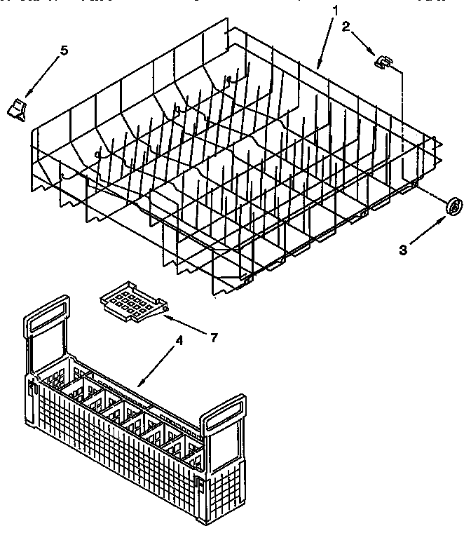 KitchenAid KUDP230Y0 lower rack diagram