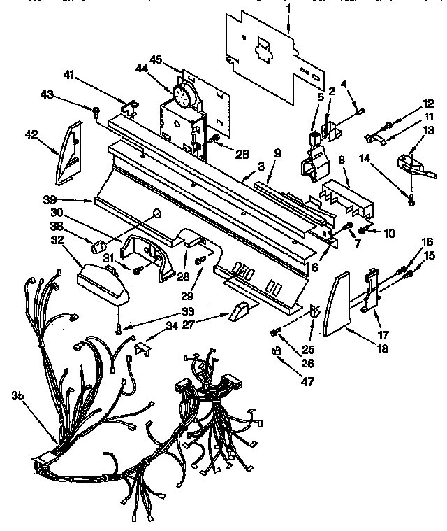 KitchenAid KUDJ230YWH1 control panel diagram