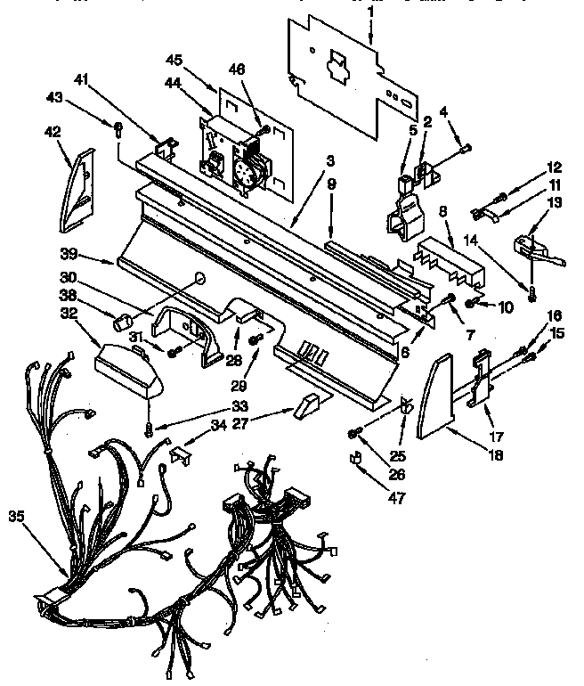 KitchenAid KUDJ230YAL0 control panel diagram