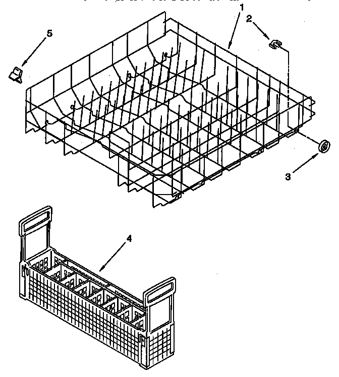 KitchenAid KUDJ230YAL0 lower rack diagram