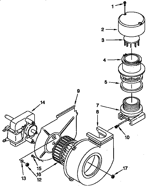 KitchenAid KUDB230Y2 blower diagram