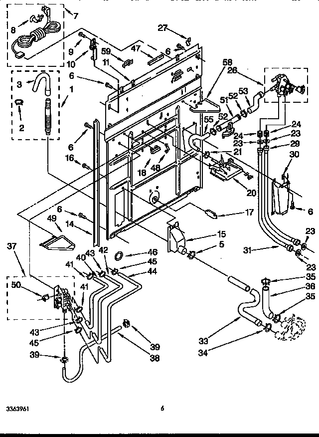 Kenmore 11092593210 rear panel diagram