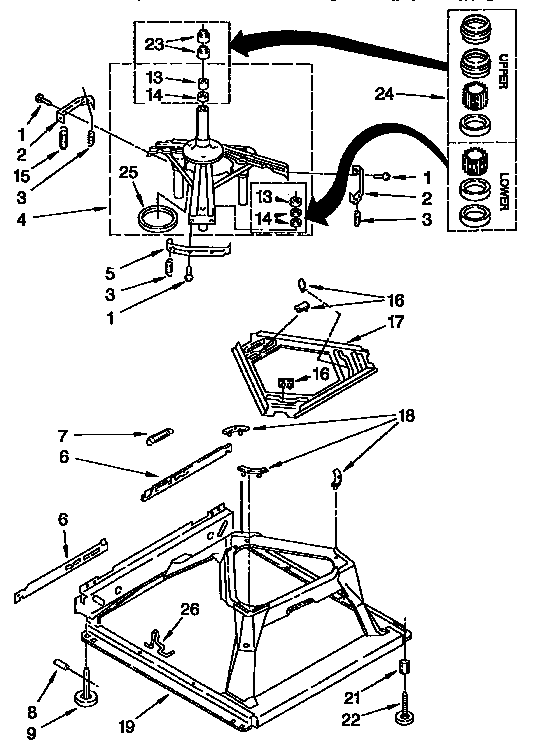 Kenmore 11092593210 machine base diagram