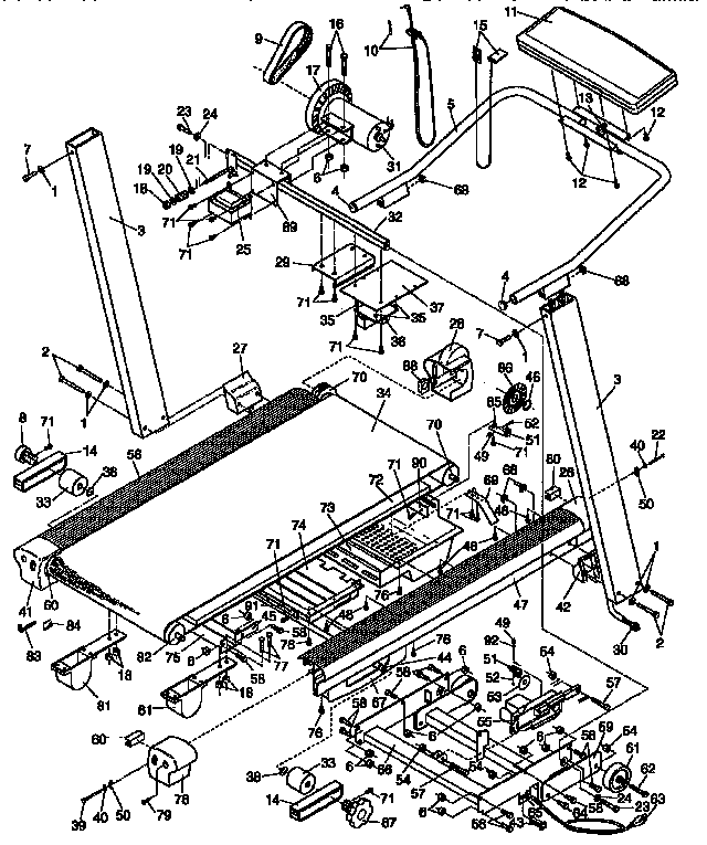 Proform PF990032 unit parts diagram