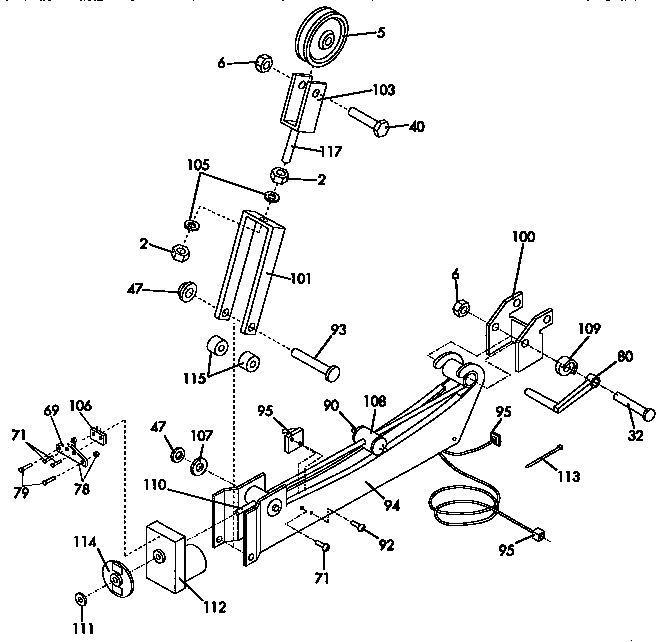 Proform DR852041 weight mechanism assembly diagram