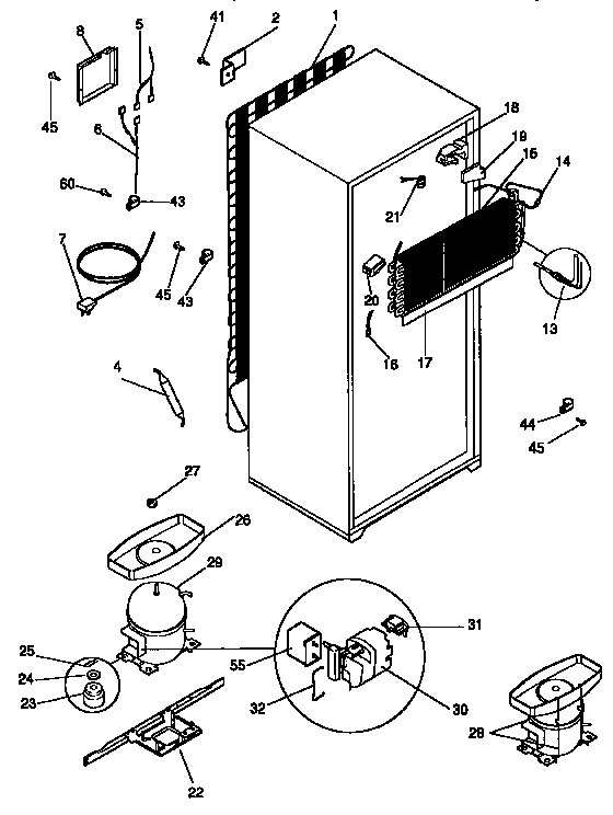 Kenmore 2539338281 unit parts diagram