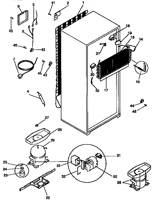 Kenmore 2539338091 unit parts diagram