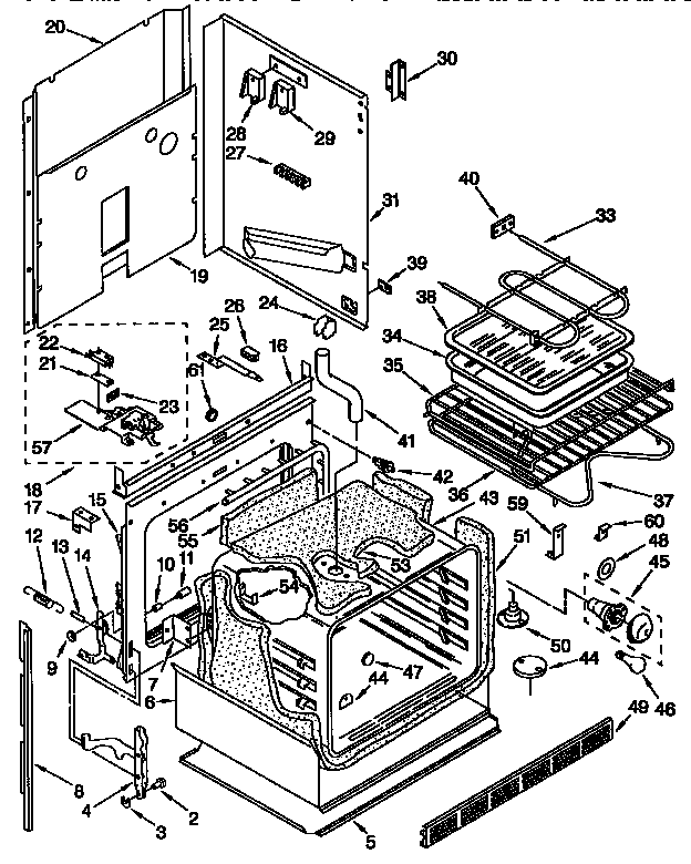 Kenmore 6654428997 upper oven diagram