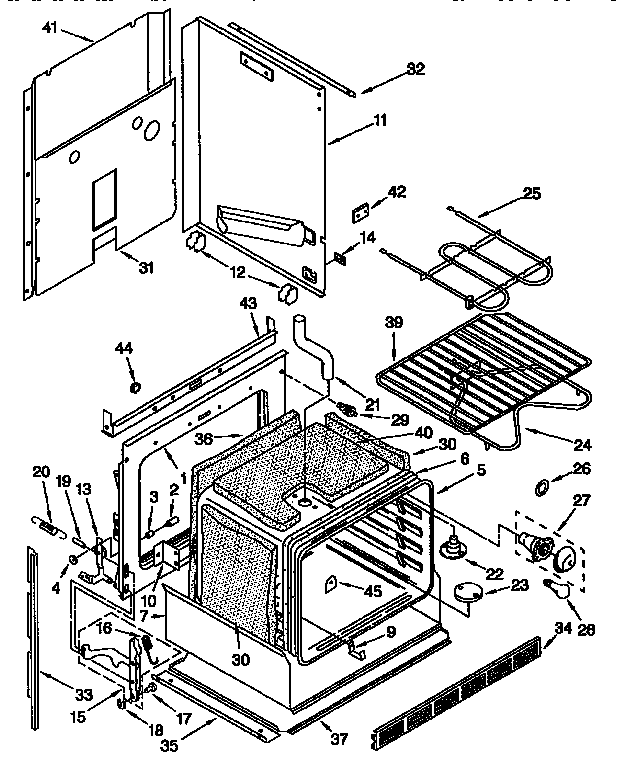 Kenmore 6654428997 lower oven diagram