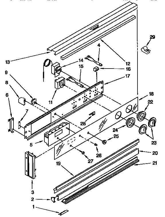 Kenmore 6654098451 control panel diagram