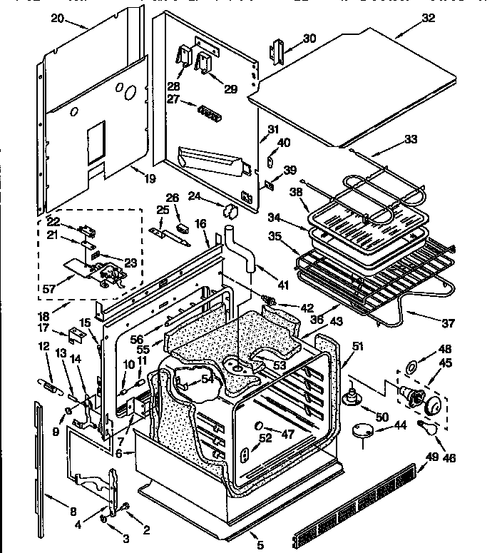 Kenmore 6654098451 oven diagram