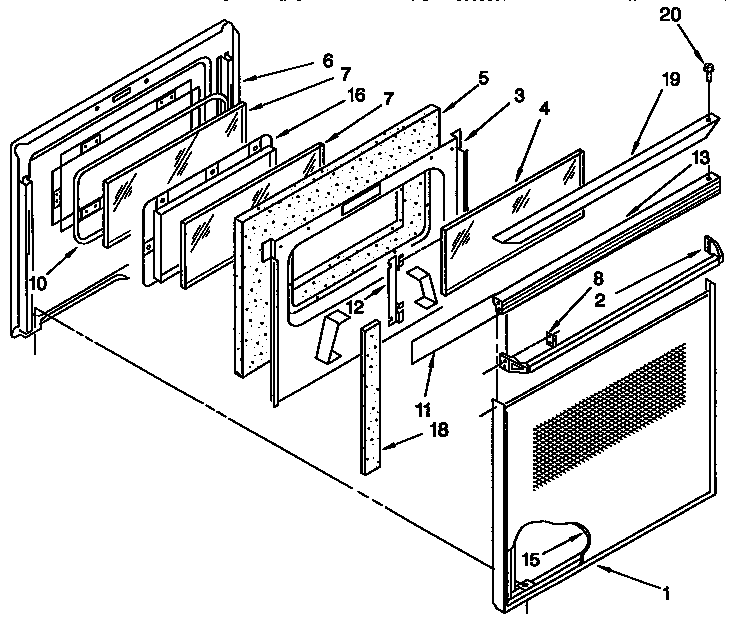 Kenmore 6654098451 door diagram