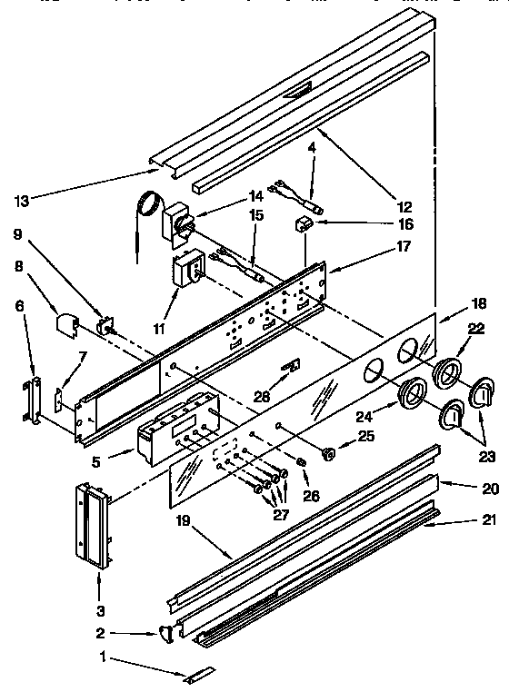 Kenmore 6654098996 control panel diagram