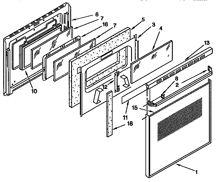 Kenmore 6654098996 door diagram