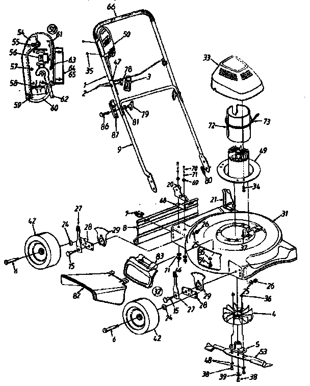Craftsman 247370280 handle assembly diagram