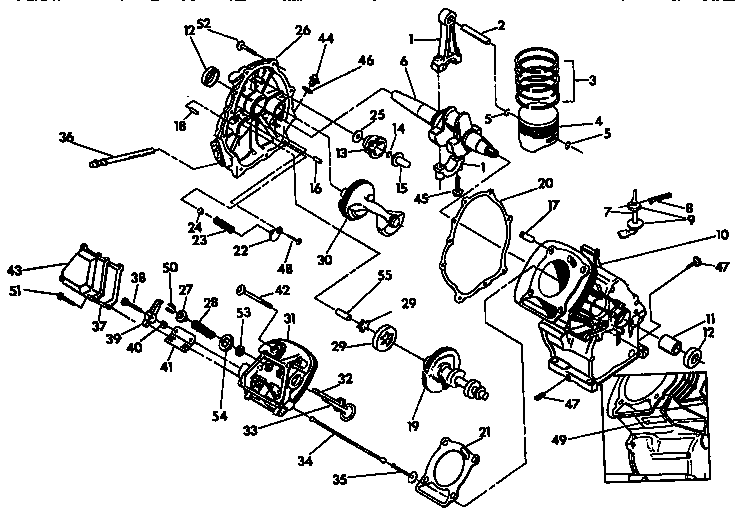 Craftsman 580327280 crankcase assembly diagram