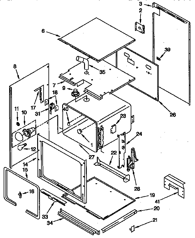KitchenAid KEBS276YBL4 upper oven diagram