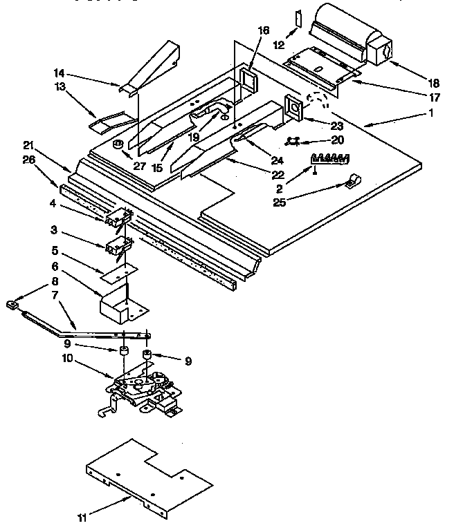 KitchenAid KEBS276YBL4 latch and vent diagram