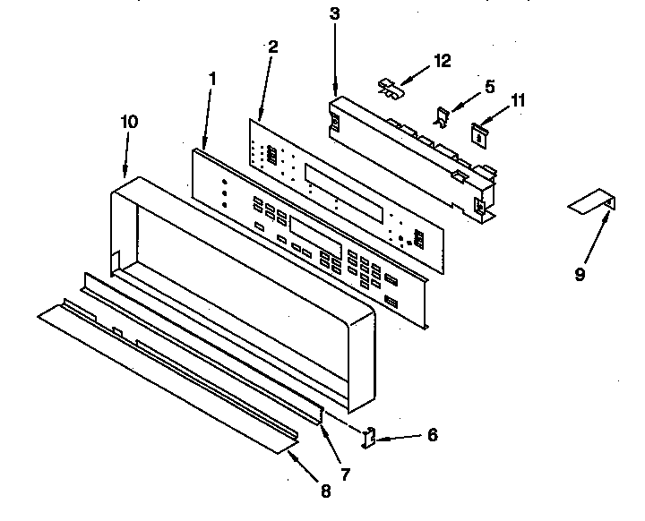 KitchenAid KEBI200YBL2 control panel diagram