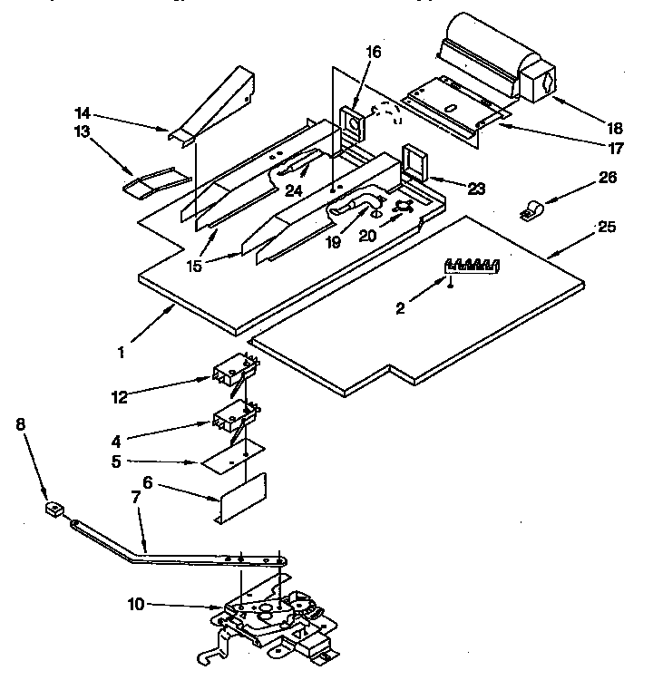 KitchenAid KEBI200YBL1 latch and vent diagram