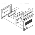 KitchenAid KEBI200YBL1 lower oven door diagram