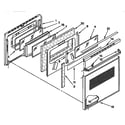 KitchenAid KEBI200YBL1 upper oven door diagram