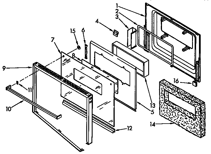 KitchenAid KEBS246YBL0 upper and lower oven door diagram
