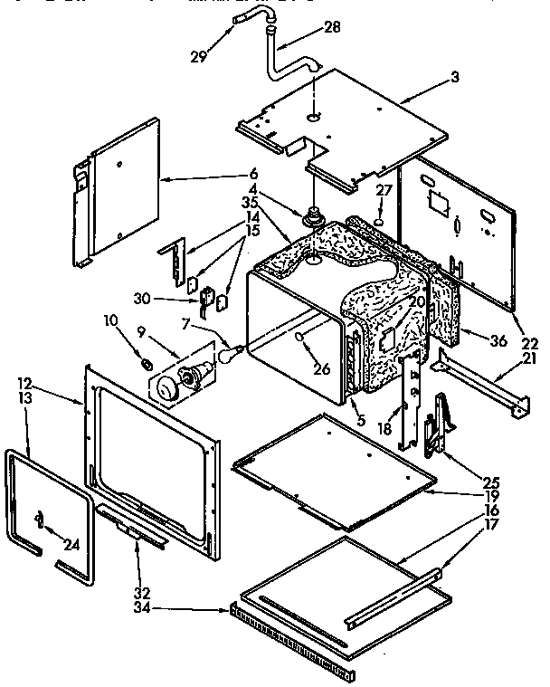 KitchenAid KEBS246YBL0 lower oven diagram