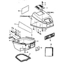 Craftsman 225581987 cowl assembly - top and bottom diagram
