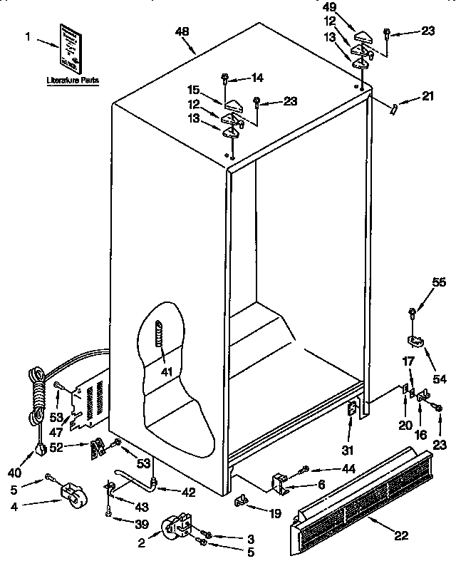 Kenmore 1069532512 cabinet diagram