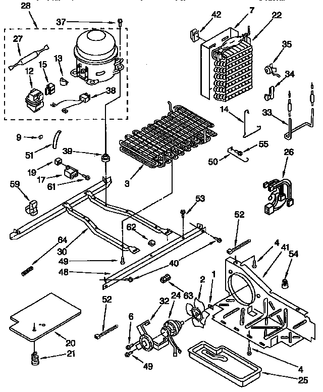 Kenmore 1069532512 unit diagram