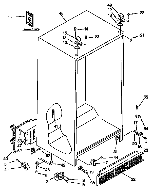 Kenmore 1069542852 cabinet parts diagram