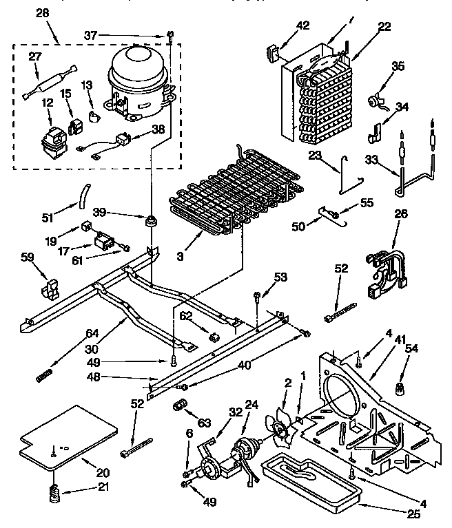 Kenmore 1069542852 unit diagram