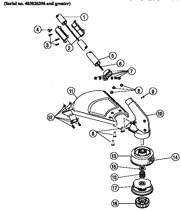 Craftsman 315742260 lower boom and cutting head assembly diagram