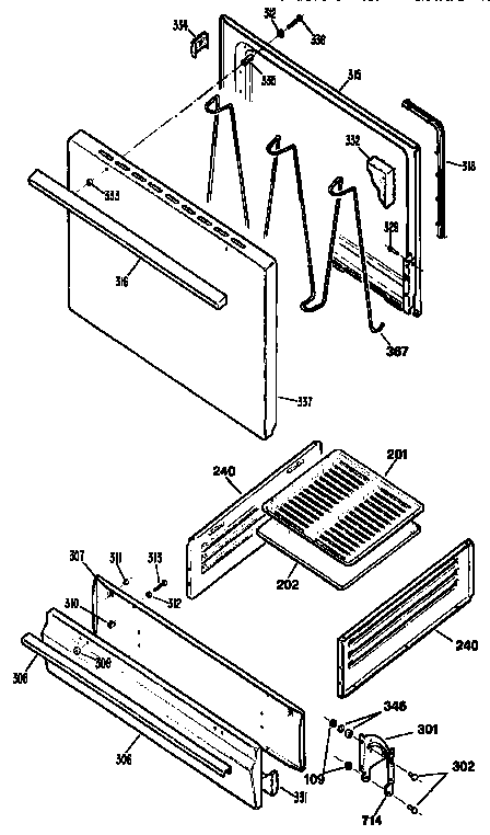 Kenmore 3626101894 door diagram