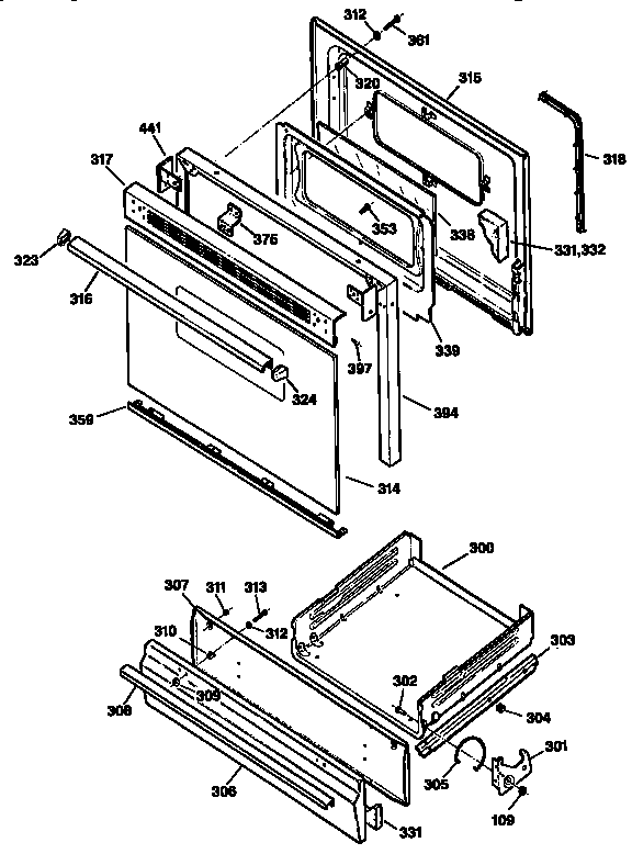 Kenmore 3627275190 door diagram