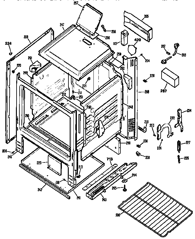 Kenmore 3626111195 cabinet diagram