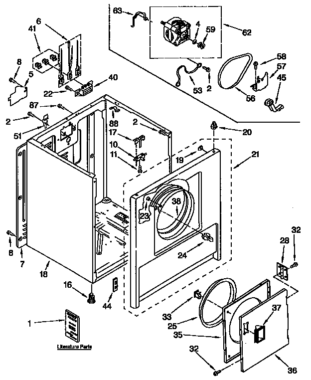Kenmore 11096511110 cabinet diagram