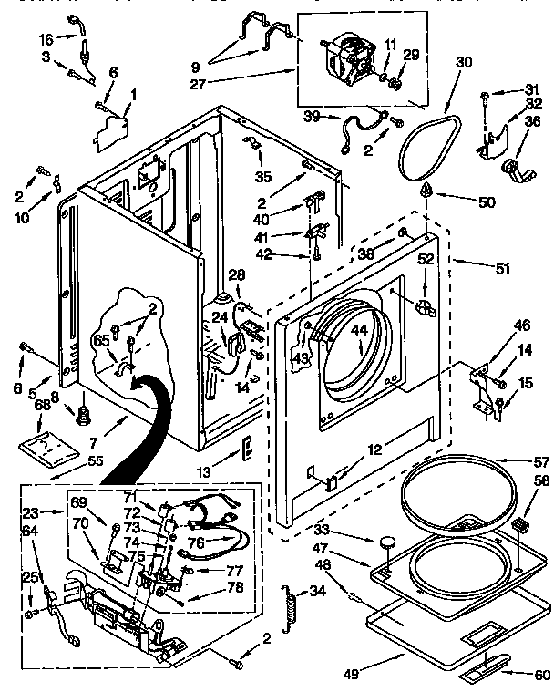 Sears 11097587200 cabinet diagram